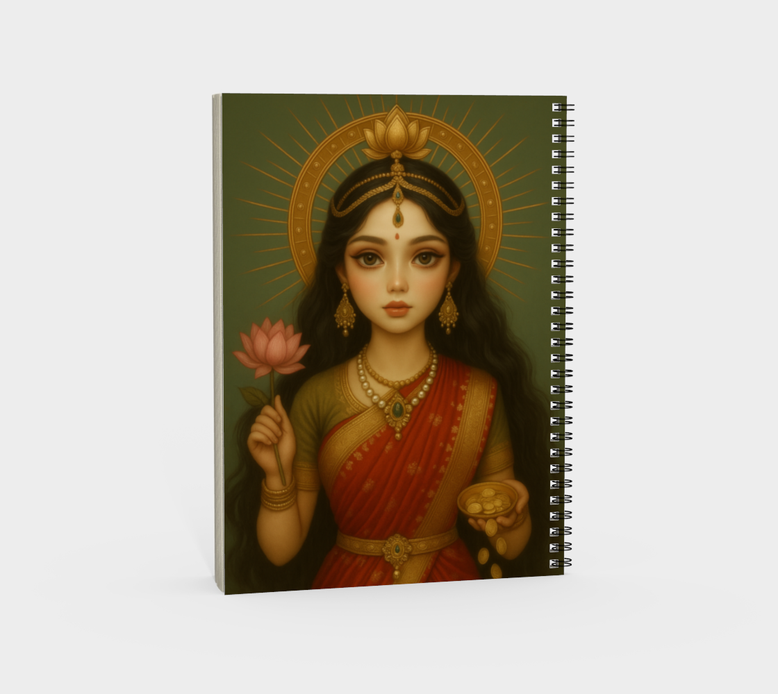 Saraswati & Lakshmi Spiral Notebook