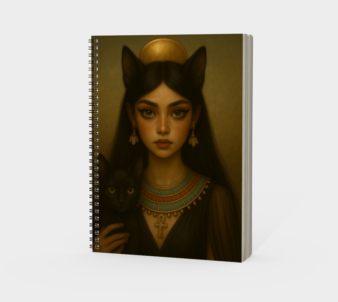Bastet & Sekhmet Spiral Notebook