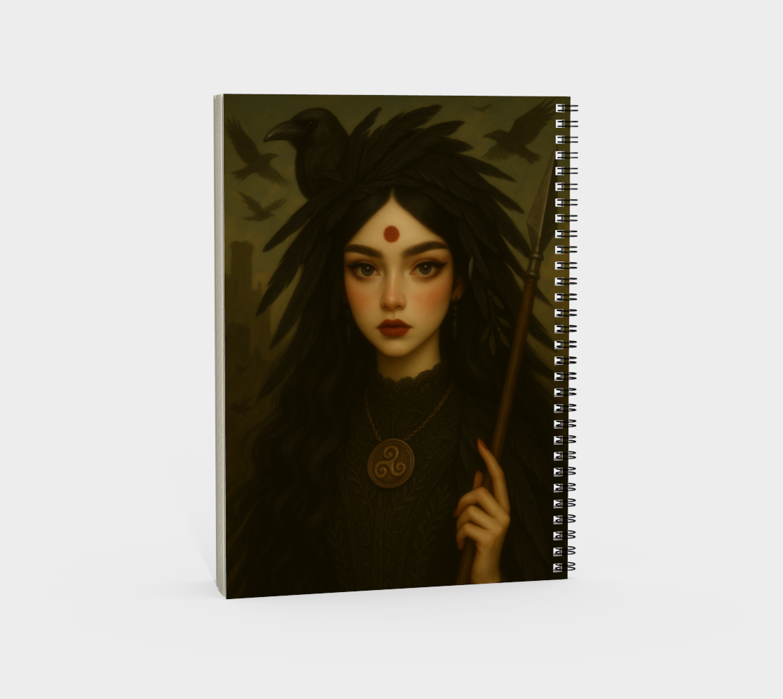 Brigid & The Morrigan Spiral Notebook