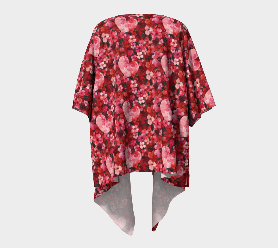 Blossoming Hearts Draped Kimono