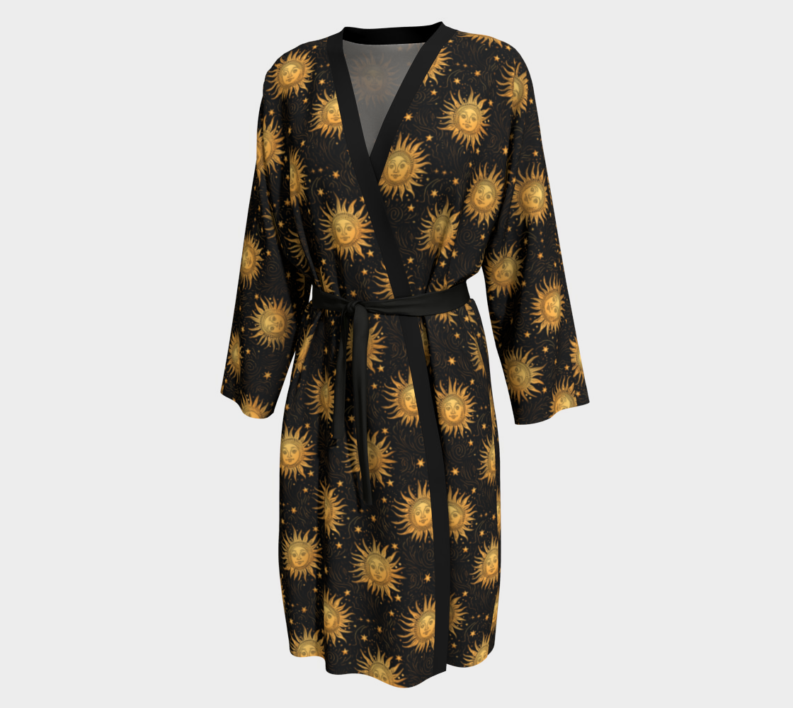 Golden Sun Peignoir Robe Beauteous Design Studio