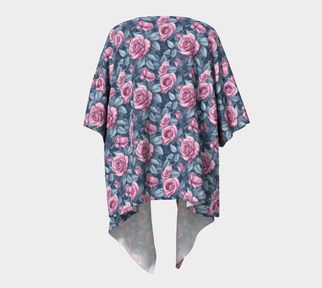 Romantic Roses Draped Kimono