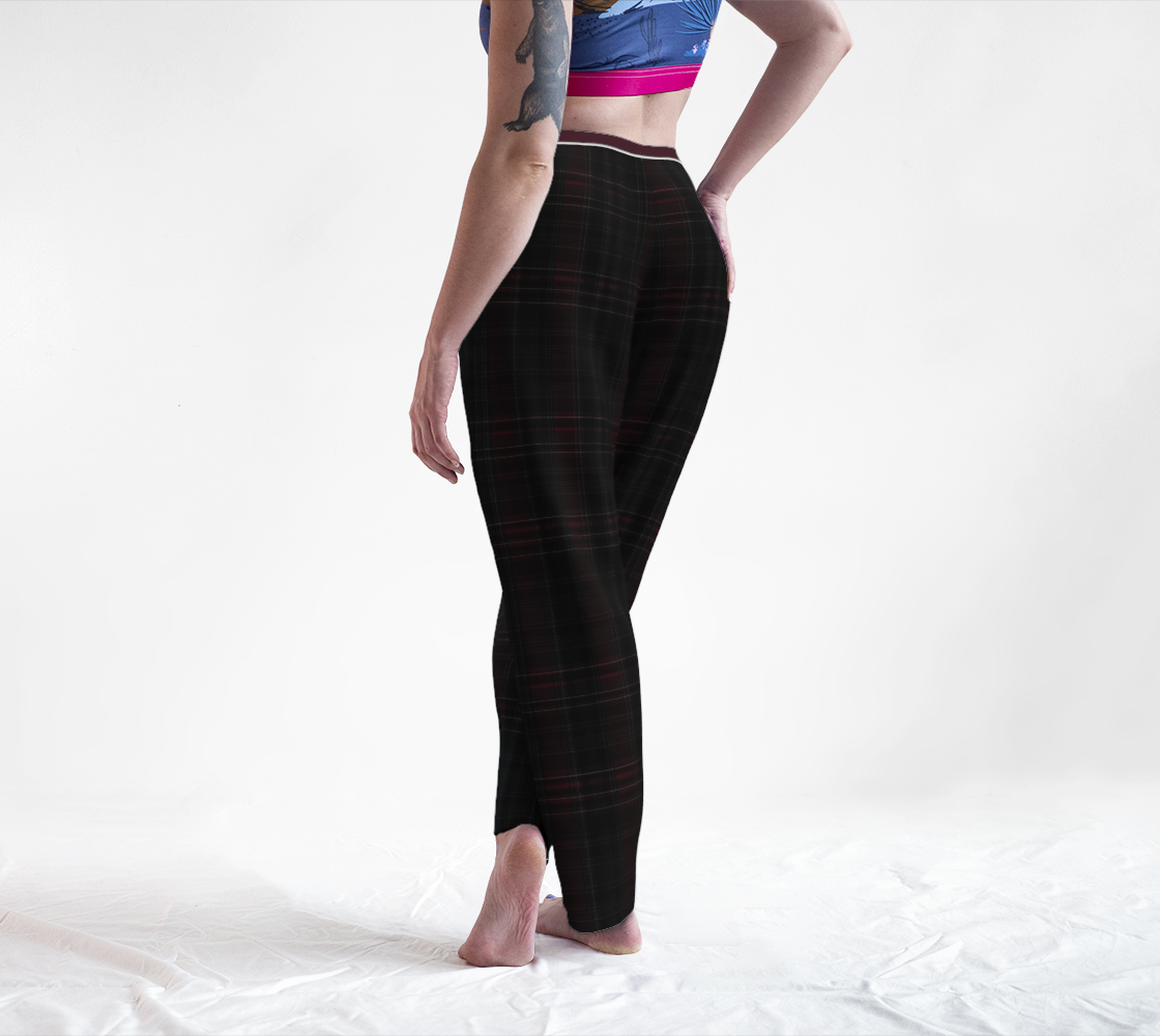 Dark Burgundy Plaid Lounge Pants