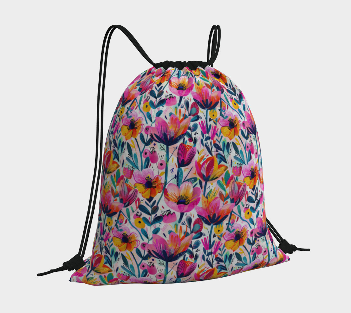 Spring Symphony Drawstring Bag