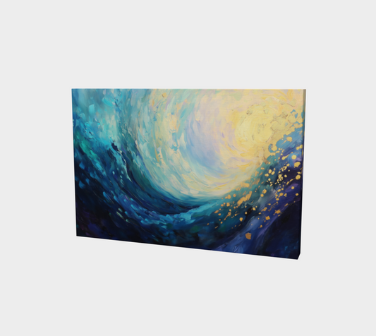 Barrel Wave 18"x12" Canvas Print