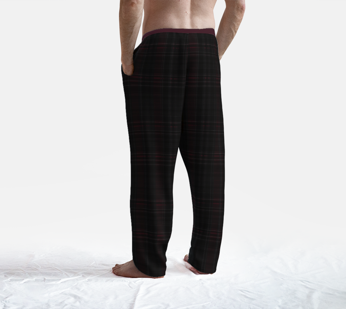 Dark Burgundy Plaid Lounge Pants