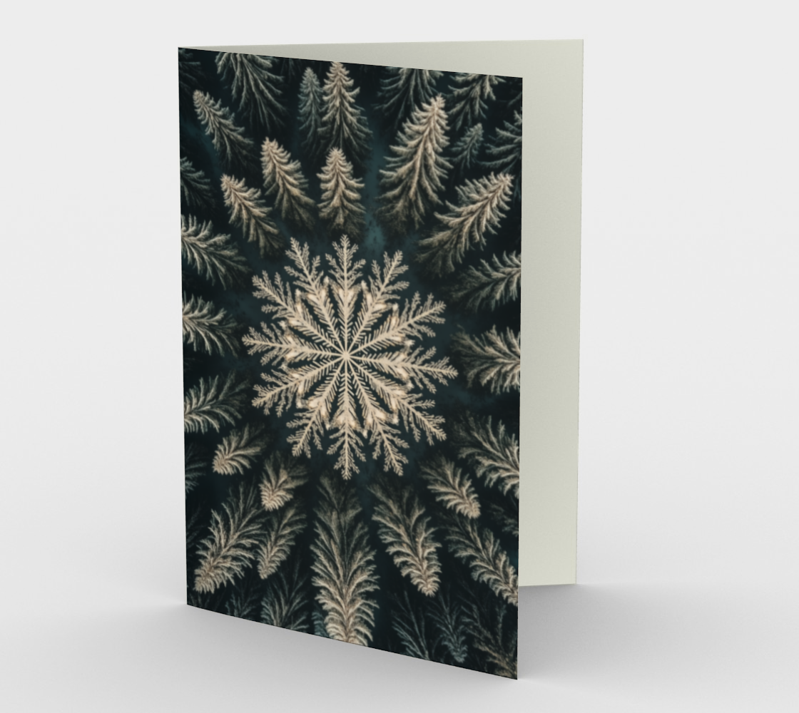 Fir Tree Mandala Stationery Cards (3-Pack)