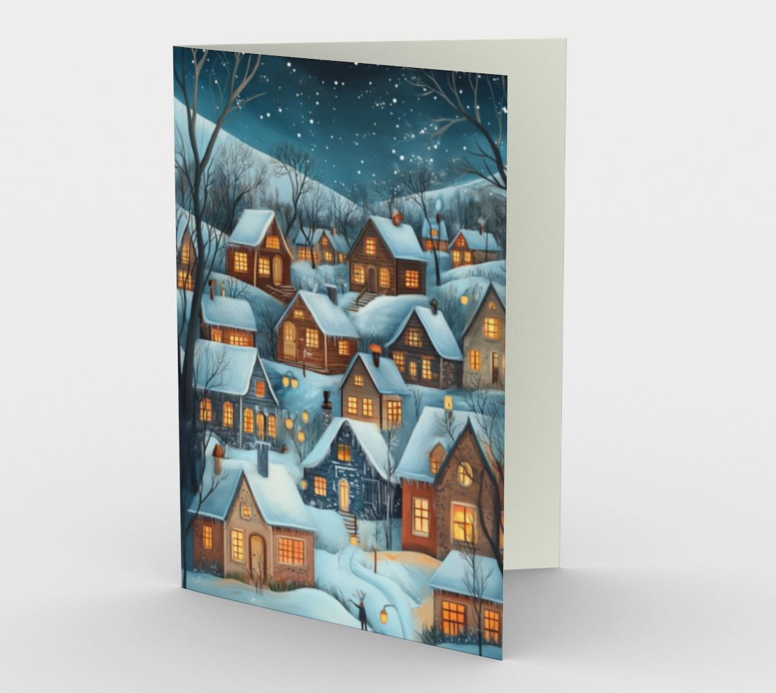 Holiday Village Stationery Cards (3-Pack)