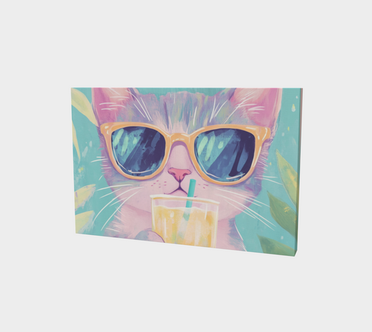 Sour Puss 18"x12" Canvas Print