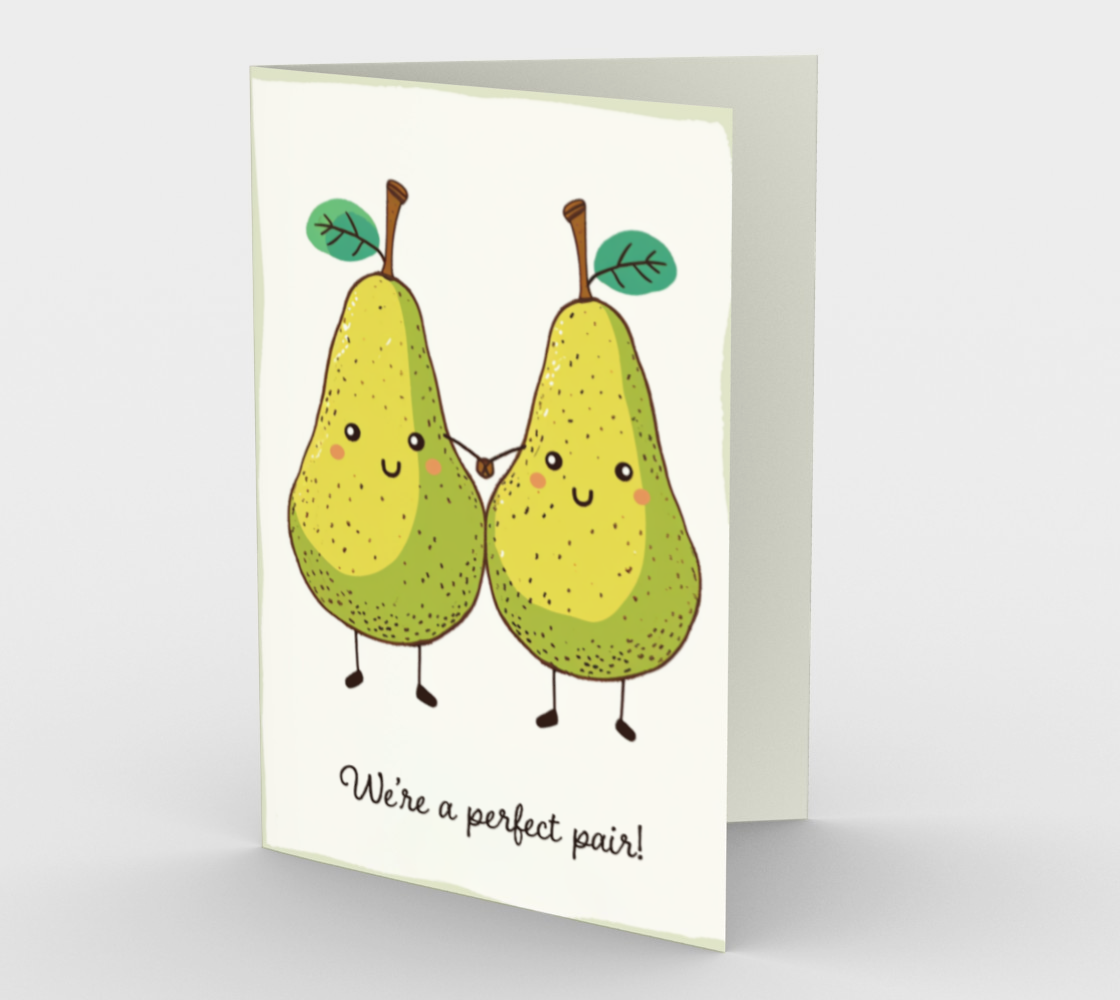 Perfect Pear valentine Cards (3-pack)