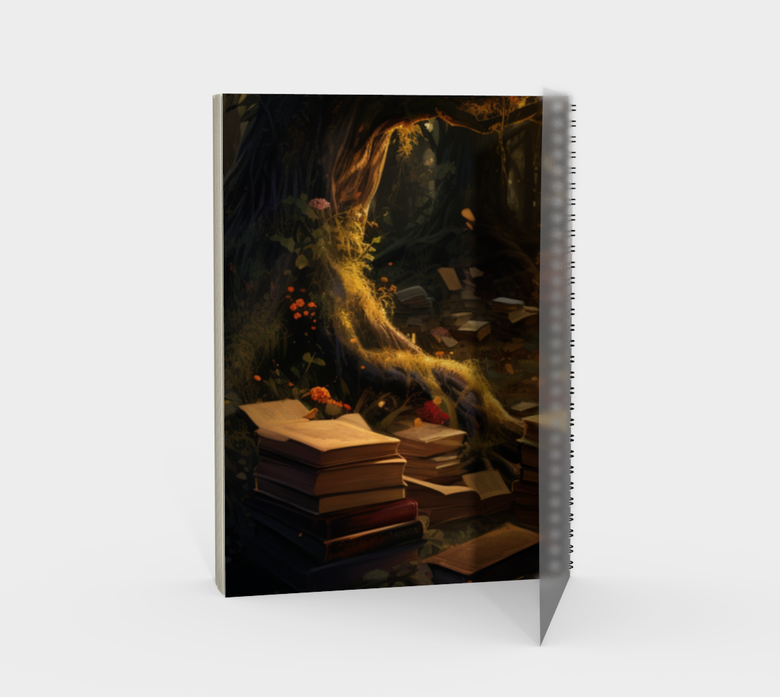 Forest Library Spiral Notebook