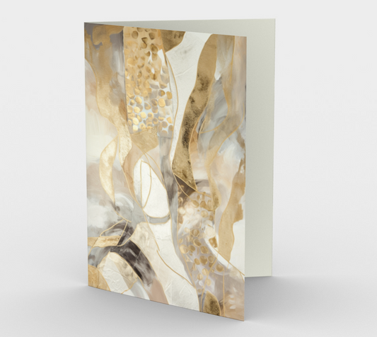 Gold Abstract Stationery Card (3-Pack)
