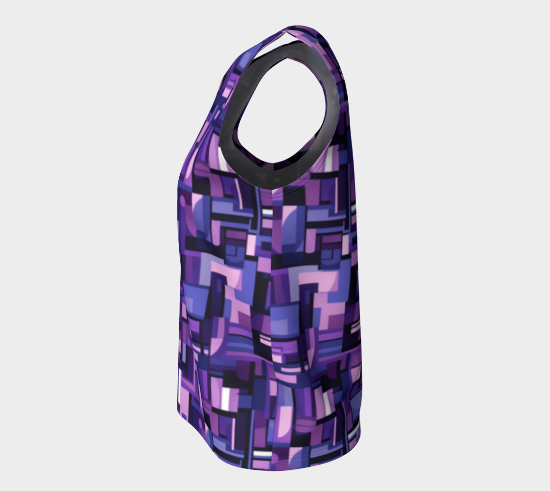 Purple Cubist Tank Top