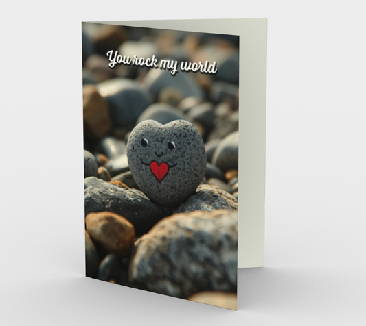 You rock my world valentine Cards (3-pack)