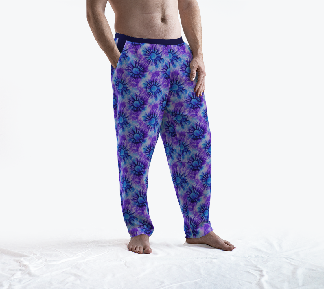 Purple Indigo Tie Dye Lounge Pants