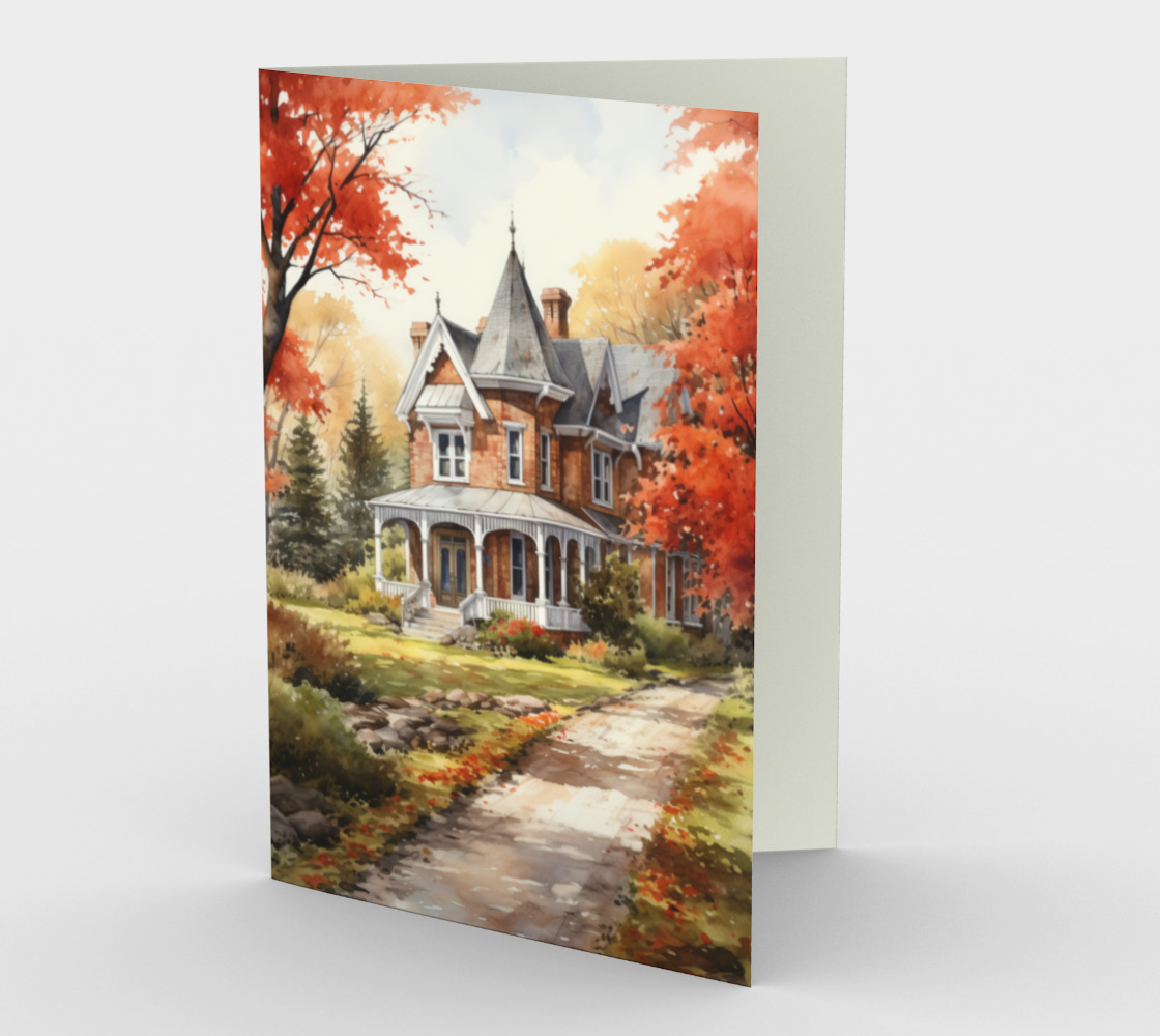 Autumn Cottage Card (3-Pack)